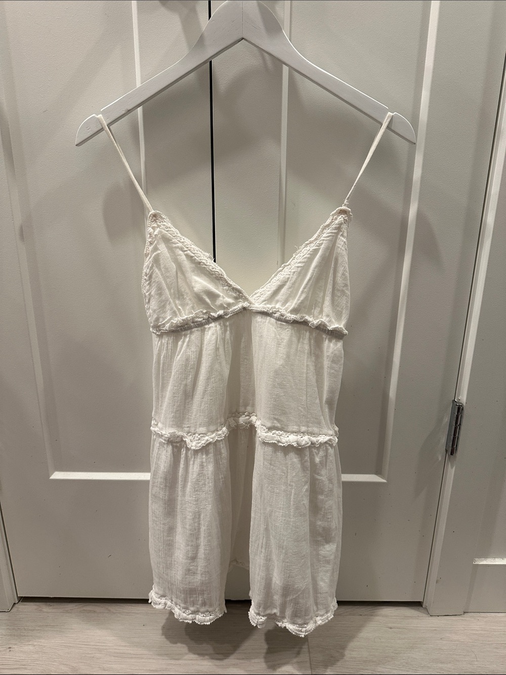 Sunday Best Cotton White Lace Babydoll Dress